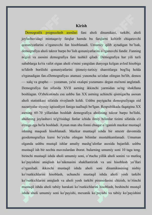 Qoraqalpog’iston Respublikasi aholisining demografik rivojlanish jarayonlari 3