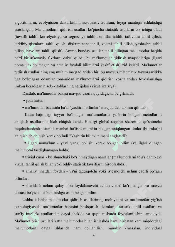 BigData - internet tarmoqlaridagi katta hajmdagi ma'lumotlar 4