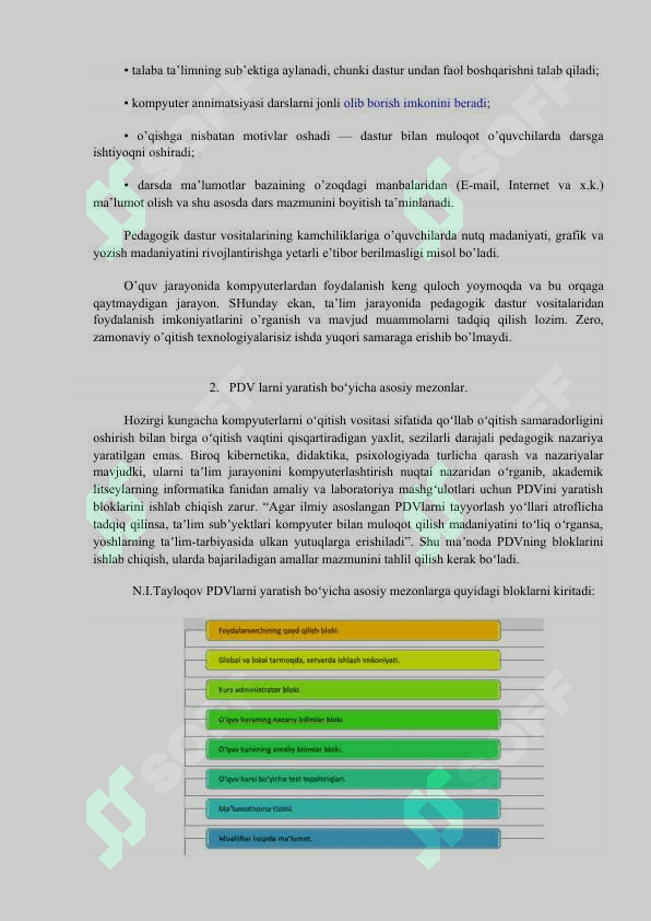 Pedagogik dasturiy vositalarni loyhalashtirish 4