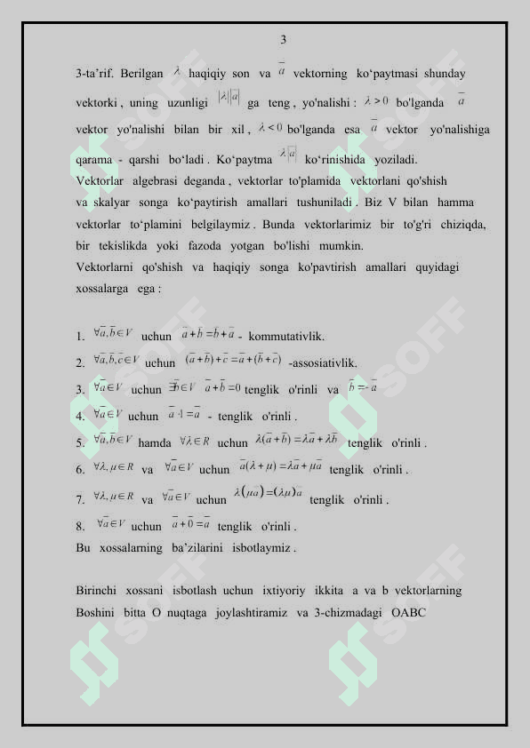Stereometriyada vektorlar metodi 3