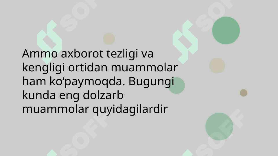 Globallashuv davrida axborot kammunikatsiya sohasida vujudga kelayotgan dolzarb muammolar 4