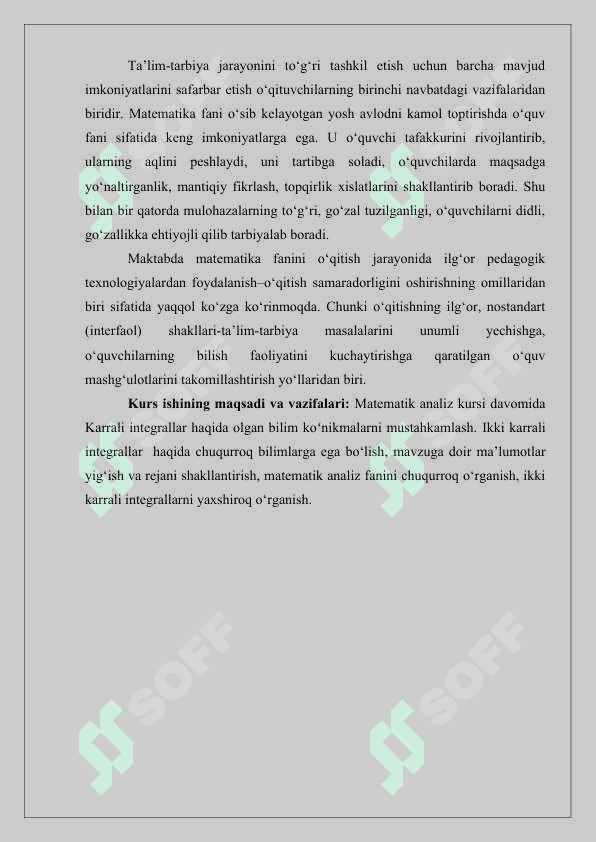 Ikki karrali integrallar 4