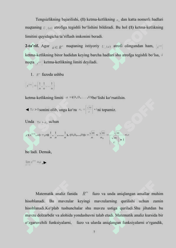 R m fazo va unda ketma-ketlik  kurs ishi 7
