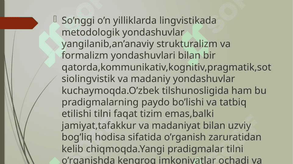 O’ZBEK TILSHUNOSLIGIDA YANGI LINGVISTIK PARADIGMALAR 3