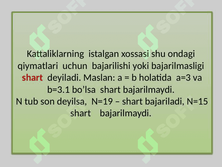 If va if … else operatori. ?.. Shart amal. 3