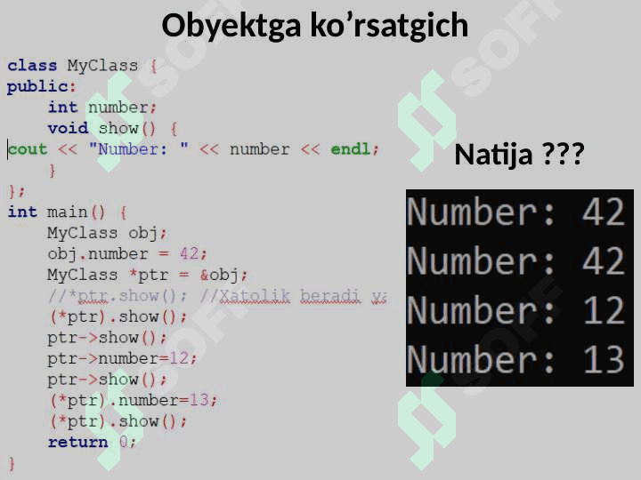 Sinf elementlariga ko'rsatgich. This ko'rsatgichi. 3