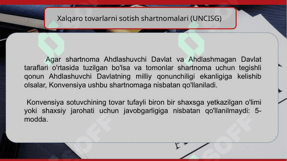 Xalqaro tovarlarni sotish shartnomalari 8