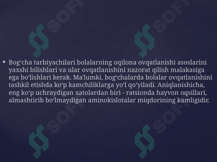 Bolalar ovqatlanishini tashkil etishning asosiy tamoyillari 6
