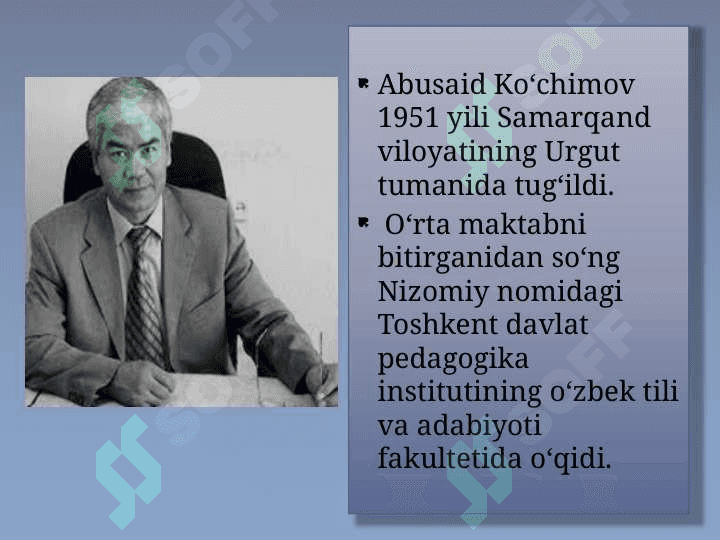 ABUSAID KO'CHIMOV 3