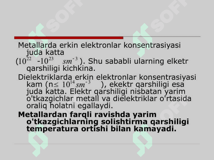 Dielektriklar. Elektr maydondagi dielektriklar. Yarim o'tkazgichlar 3