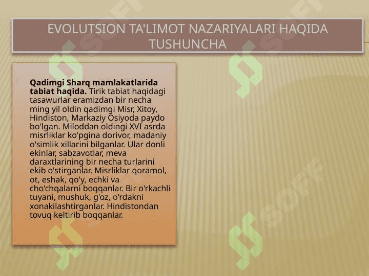 evolutsion ta'limot nazariyalari haqida tushuncha 2 2