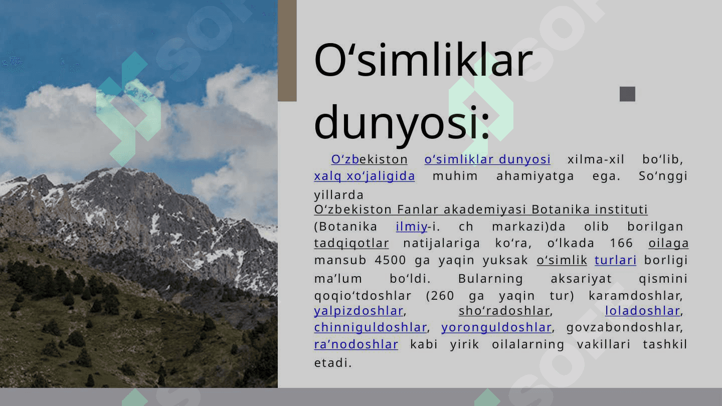 O‘zbekiston  organik dunyosi 3
