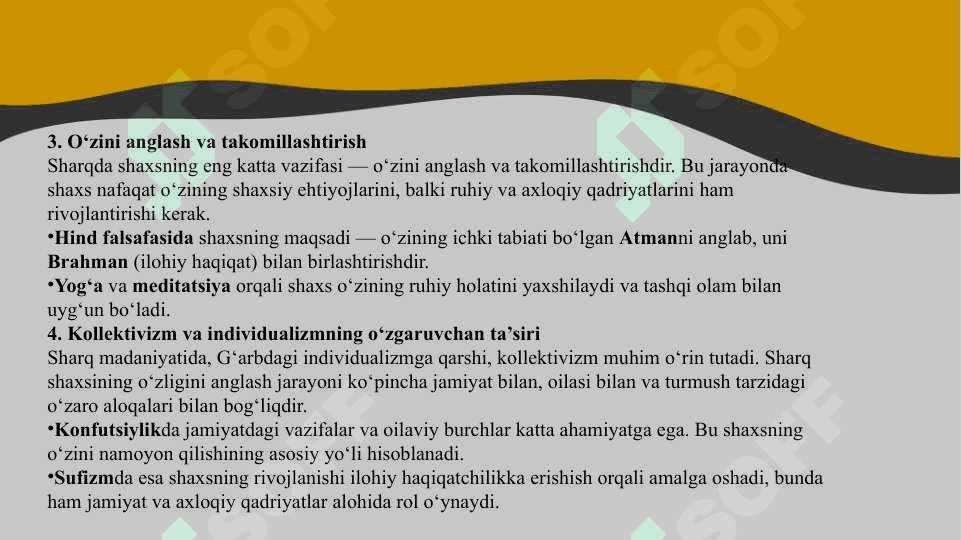Sharq psixologiyasida shaxs muammosi. 8
