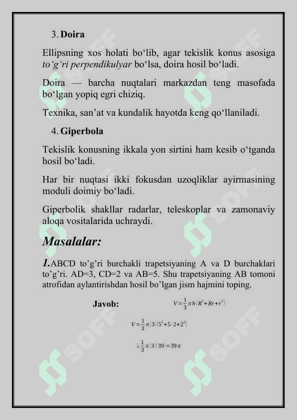 Konus kesimlari 2
