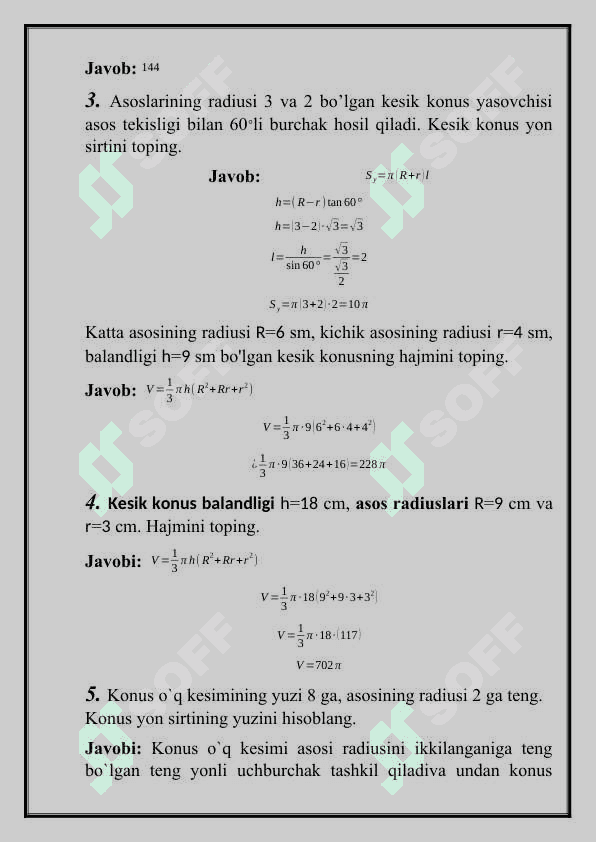 Konus kesimlari 4