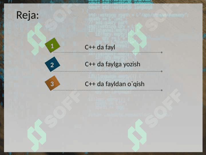 C++ da fayllar bilan ishlash 2