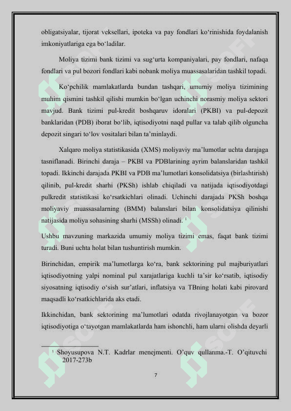 OCHIQ ISTISODIYOTDA PUL KREDIT SIYOSATI 7
