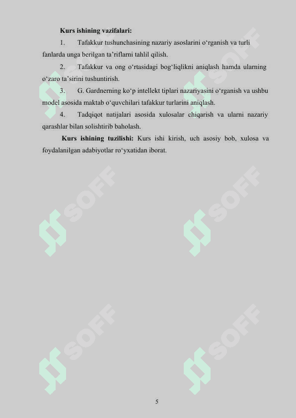 Tafakkur. Umumiy tasavvurlar va nazariy yondashuvlar 5