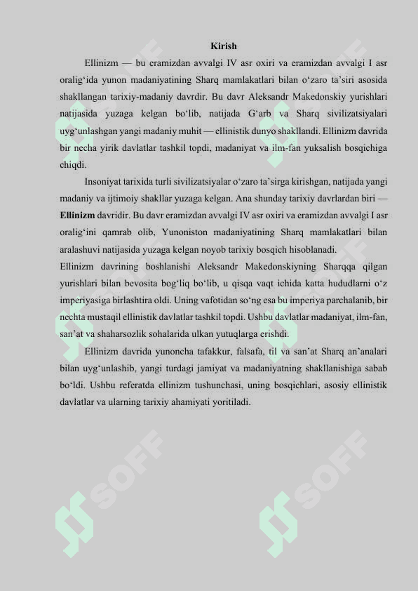 Ellinizmning davrlanishi va ellinistik davlatlar 2