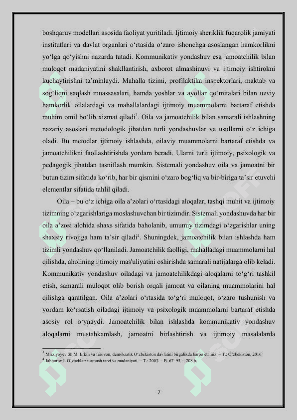 Oila va jamoatchilik bilan ishlashda qo‘llaniladigan zamonaviy metodlar 7