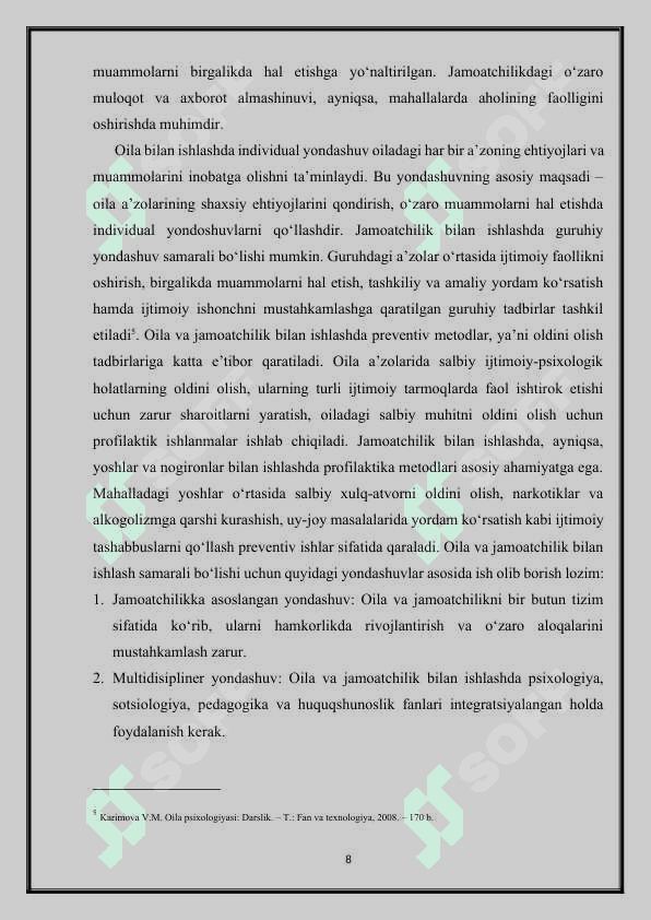 Oila va jamoatchilik bilan ishlashda qo‘llaniladigan zamonaviy metodlar 8