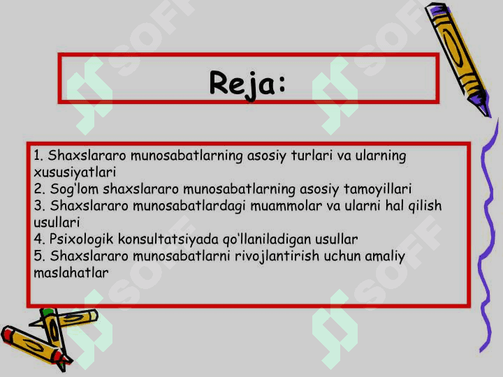 Psixologik konsultatsiyada shaxslararo munosabatlarga oid psixologik maslahatlar 40 bet 2
