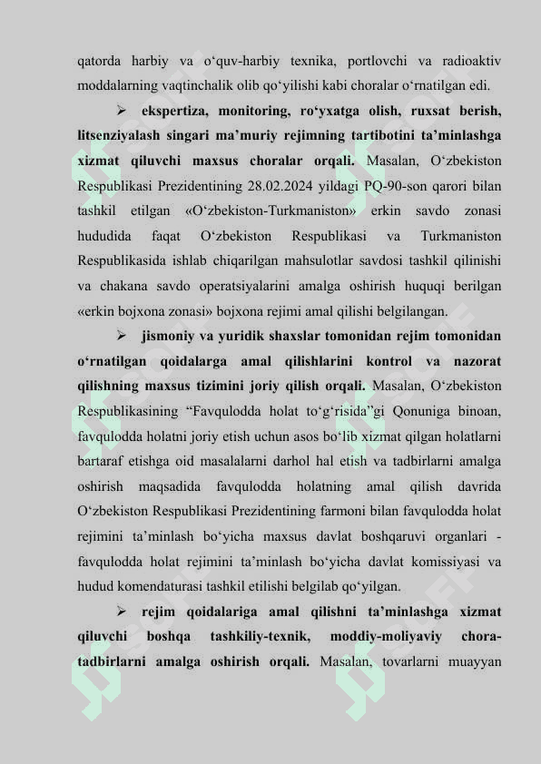 MA’MURIY REJIMLAR. RUXSAT BERISH TIZIMI 3