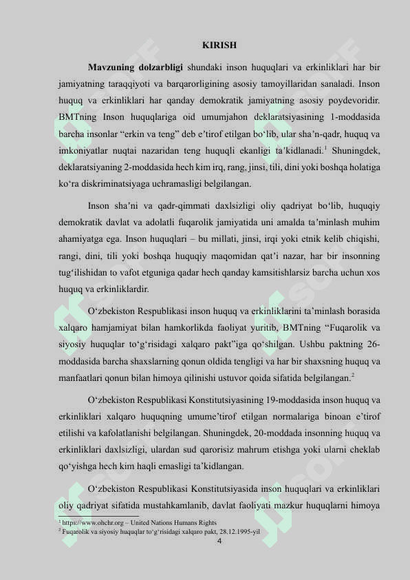 Inson huquqlari va erkinliklarining konstitutsiyaviy kafolatlari 4