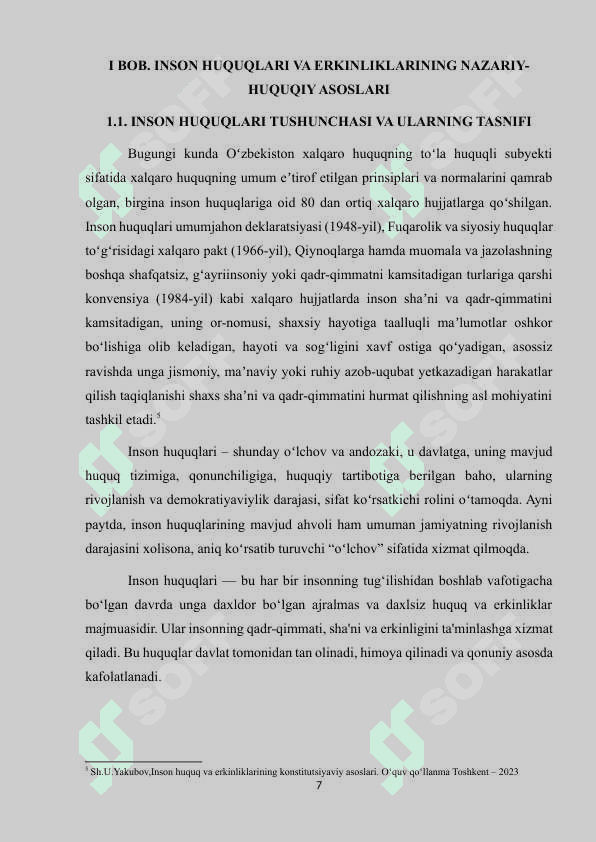 Inson huquqlari va erkinliklarining konstitutsiyaviy kafolatlari 7