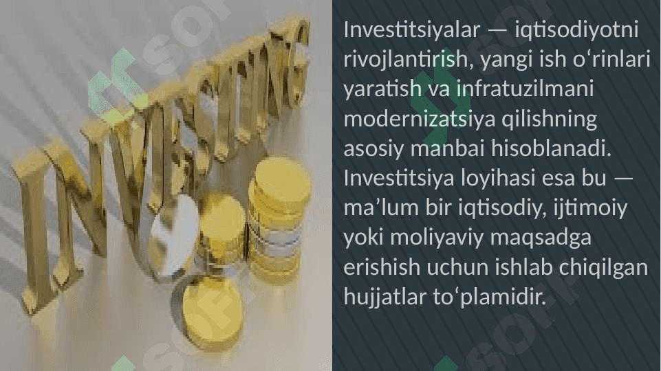 Investitsiya loyihalar mazmuni 3