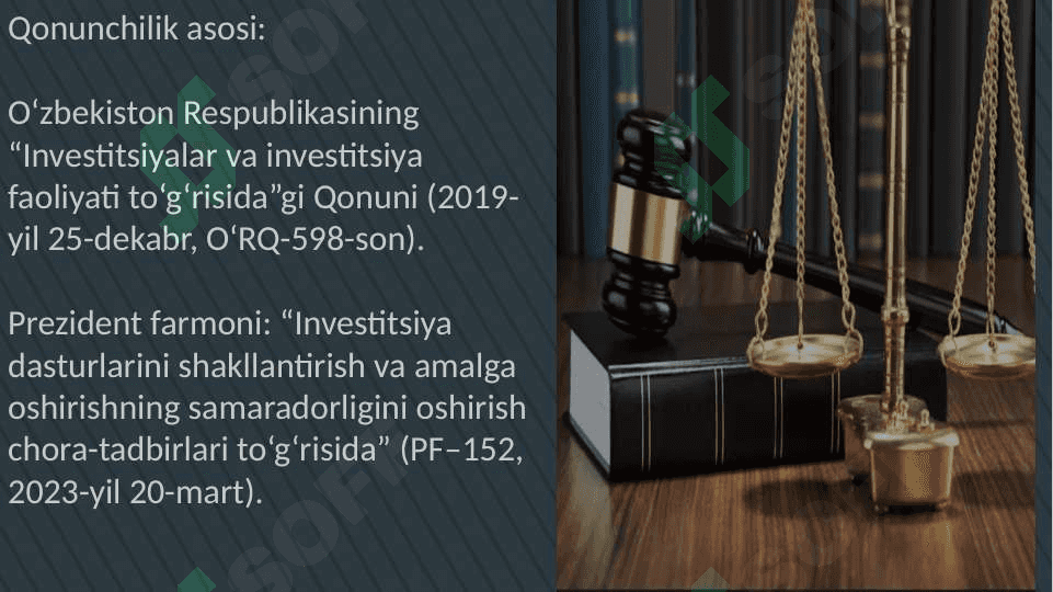 Investitsiya loyihalar mazmuni 4