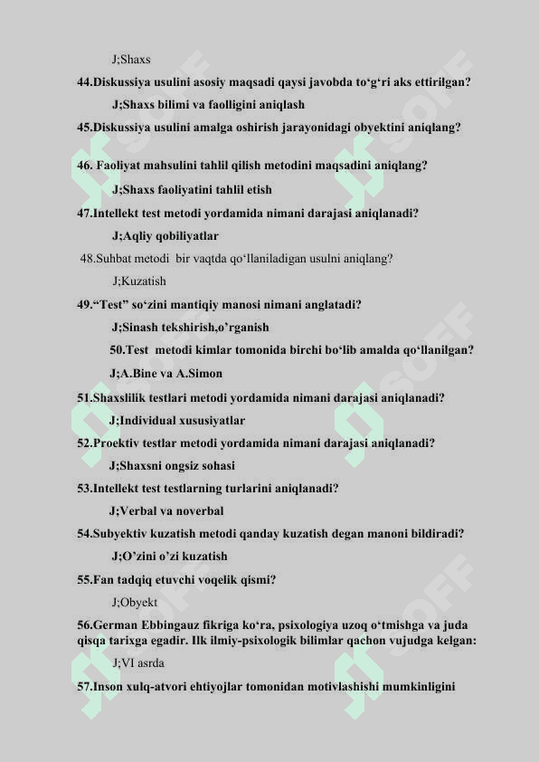Eksperimental psixologiya fanidan 100 ta test 4