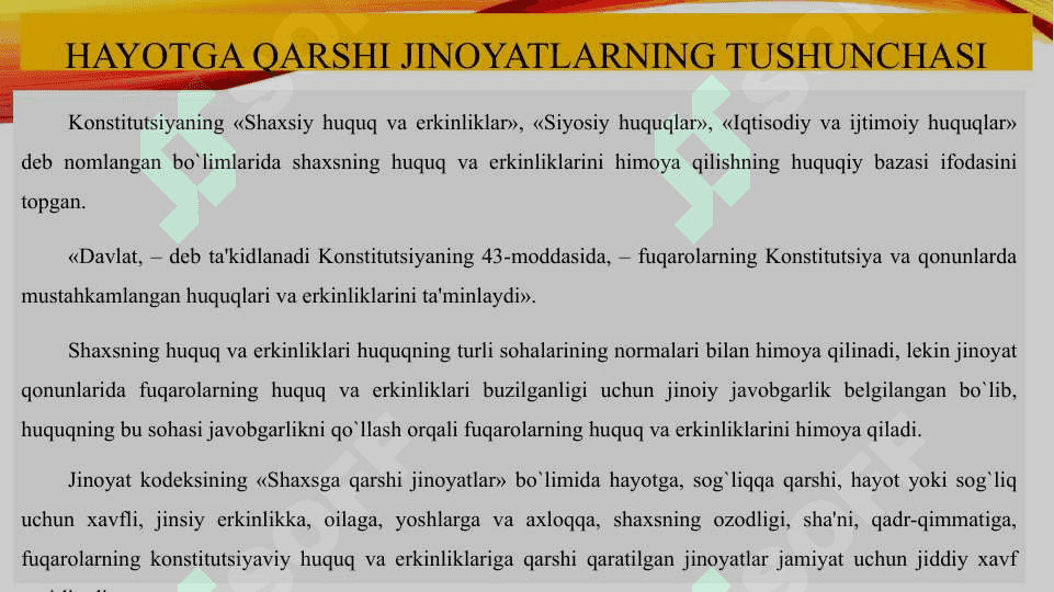 Hayotga qarshi jinoyatlar 3