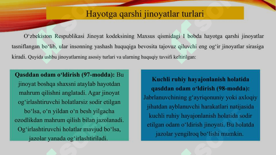 Hayotga qarshi jinoyatlar 7