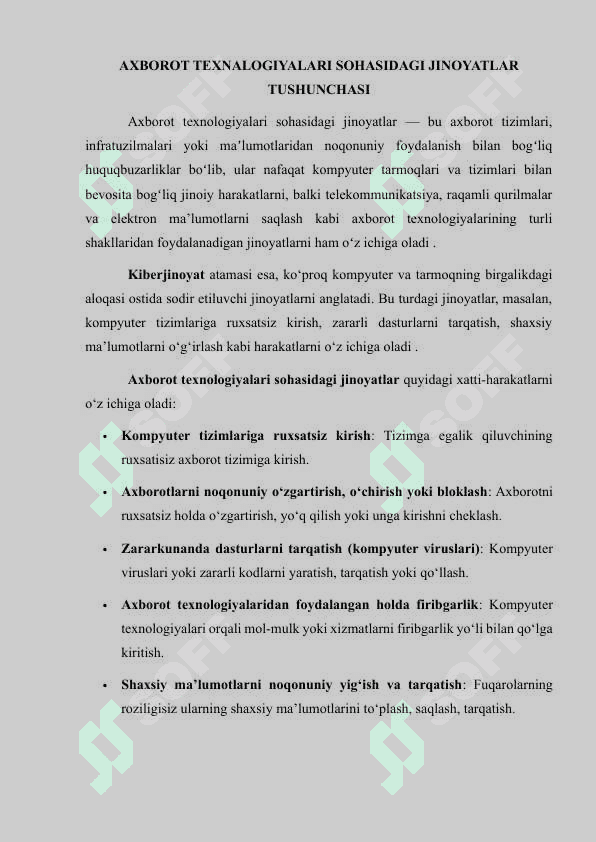 AXBOROT TEXNOLOGIYALARI SOHASIDAGI JINOYATLAR 4