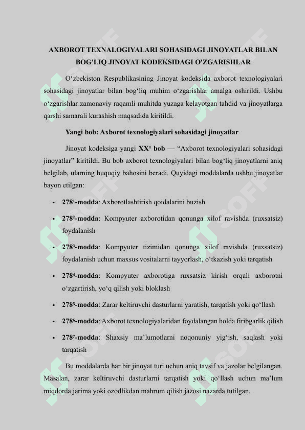 AXBOROT TEXNOLOGIYALARI SOHASIDAGI JINOYATLAR 6