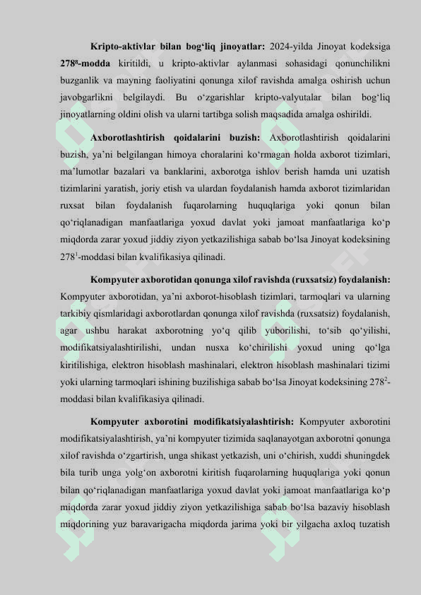 AXBOROT TEXNOLOGIYALARI SOHASIDAGI JINOYATLAR 7