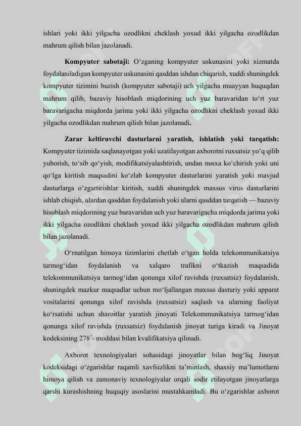 AXBOROT TEXNOLOGIYALARI SOHASIDAGI JINOYATLAR 8