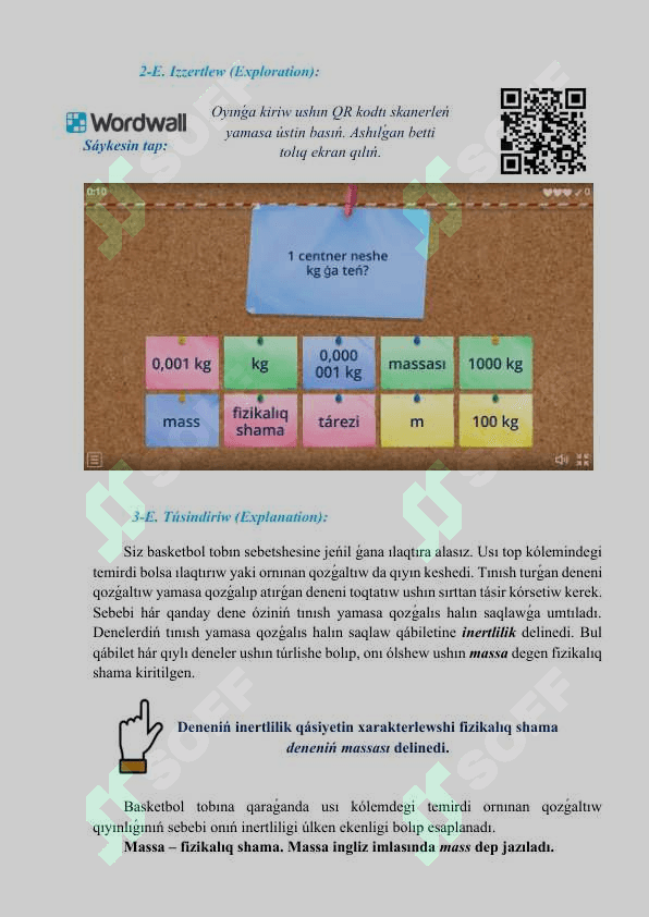 Massa hám onıń birlikleri_5E 4