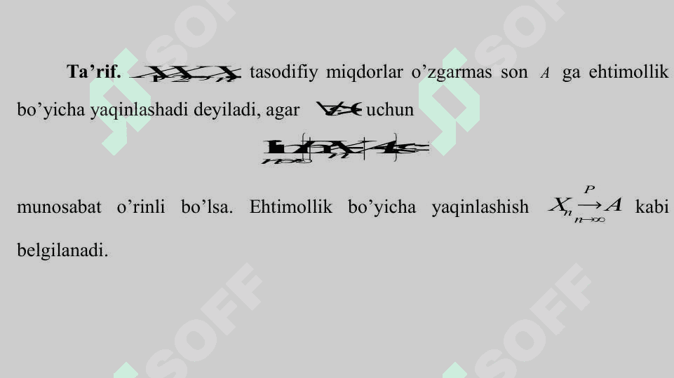 Katta sonlar qonuni va markaziy limit teoremasi 3