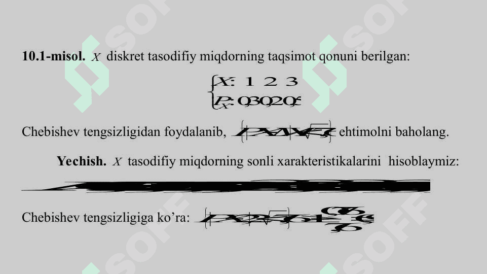 Katta sonlar qonuni va markaziy limit teoremasi 8