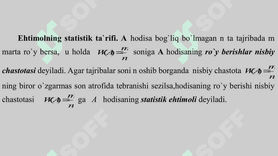 Hodisaning ehtimoli 3