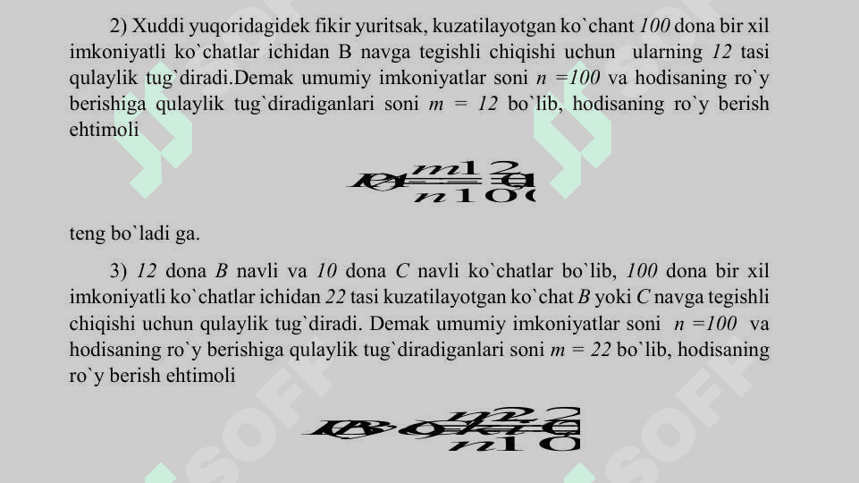 Hodisaning ehtimoli 6