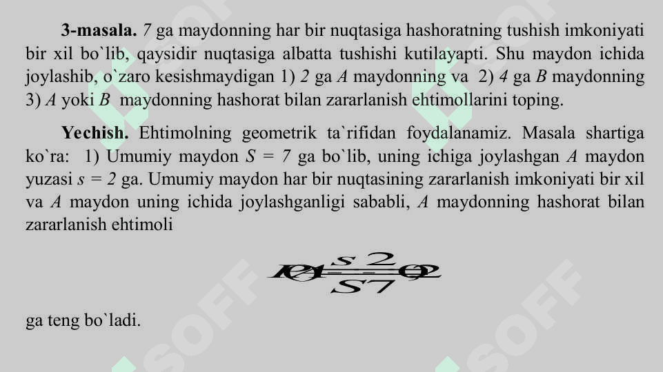 Hodisaning ehtimoli 8
