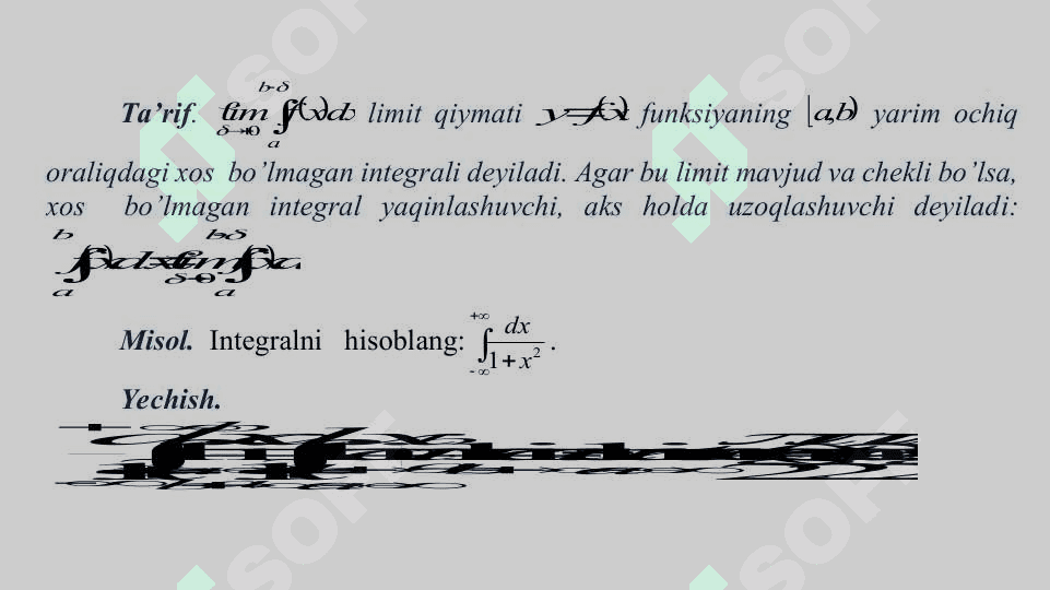 Хоsmas intеgrаllаr 3