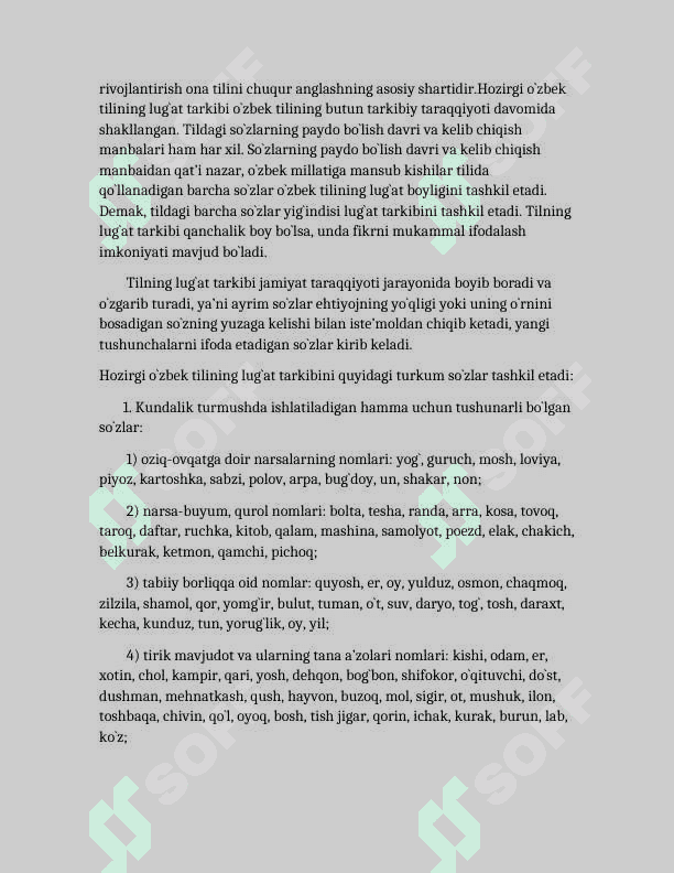 Ôzbek tilining luğat tarkibi 2