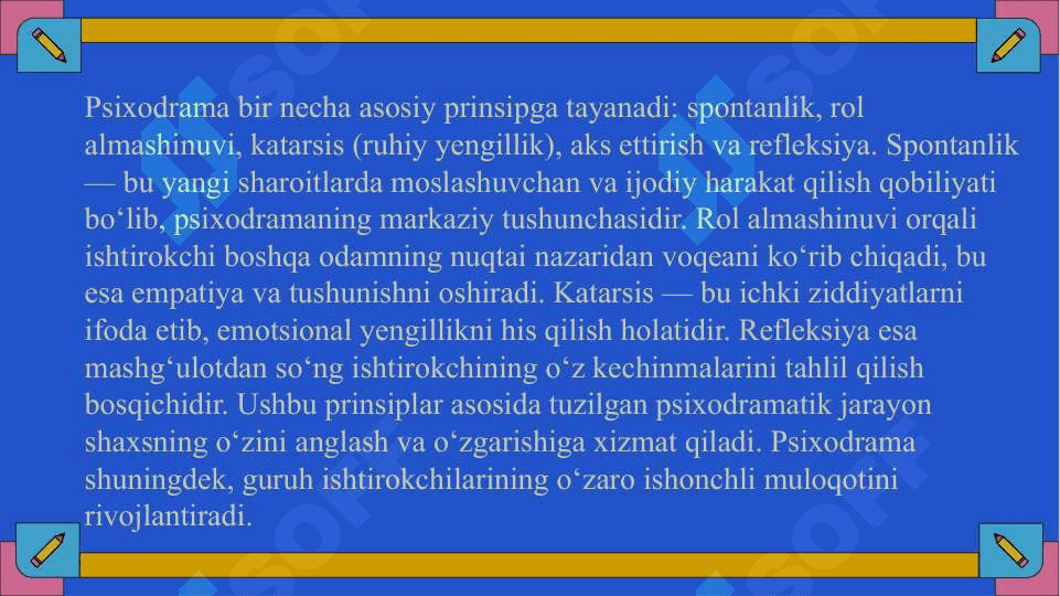 Psixologik konsultatsiyada psixodrama slayd 8