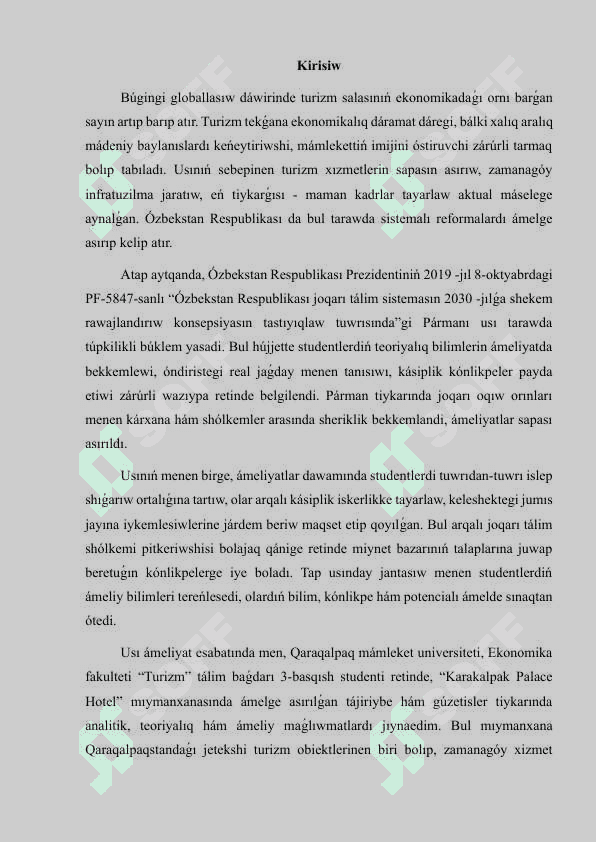 Karakalpak palace hotel praktika esabat 2 3