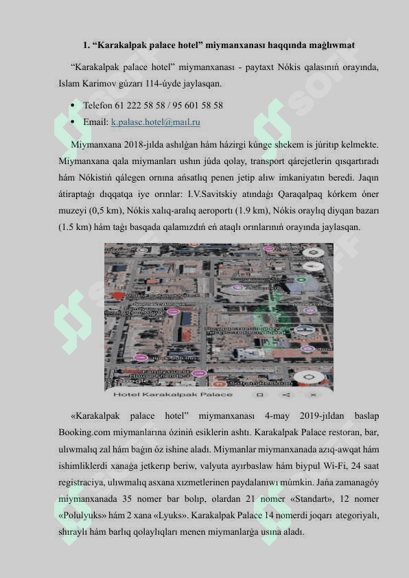 Karakalpak palace hotel praktika esabat 2 5