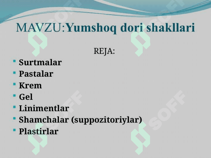 Yumshoq dori shakllari 2
